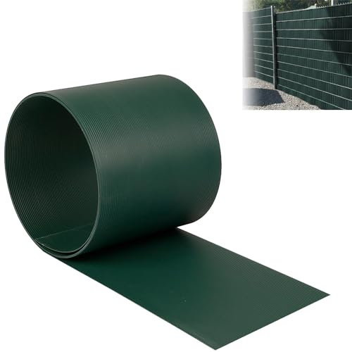ACXIN Lot de 20 bandes brise-vue en PVC rigide pour panneaux à double fil – Brise-vue – Brise-vue – Clôture de jardin et balcon – 50 m x 19 cm – Vert