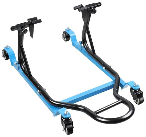 BESTOOL Motorcycle Stands-Heavy Duty Motorcycle Rear Wheels Lift Stand with 4 Movable Wheels, 750 LBS Capacity, Adjustable Width Swingarm Paddock Stands for Sport Bikes