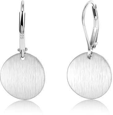 ALEXCRAFT Leaveback Drop Ohrringe Silber 925 Hängend Creolen Damen Klein Silver Dangle Earrings for Women für Frauen Freundin Mama