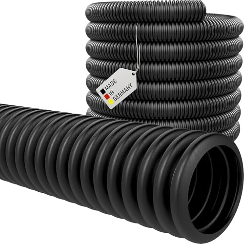 Flexrör – oslitsad (stängd) flexslang, elektrisk tomrör, kabelskydd, rör, isoleringsrör, mårdskydd (NW 36 (inre 33,8 mm) = 5 meter)