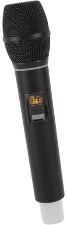 Micrófono Dinámico Inalámbrico UHF con Señal Estable, Distancia de Recepción de 100 M, Batería Recargable, Micrófono Inalámbrico UHF, de Micrófono para Karaoke en Escenario en