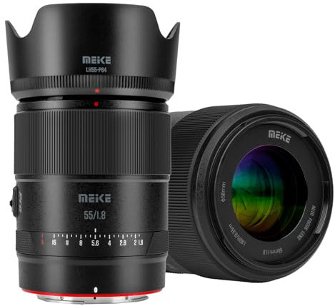 Meike Objectif de moteur pas à pas F1.8 Pro plein cadre AF STM 55 mm haute résolution 8K Auto Focus Fixe Prime Portrait Objectifs pour appareils photo Nikon Z Mount Z5 Z6 Z7 Z6II Z7II Z9 Z30 Z50 Z FC