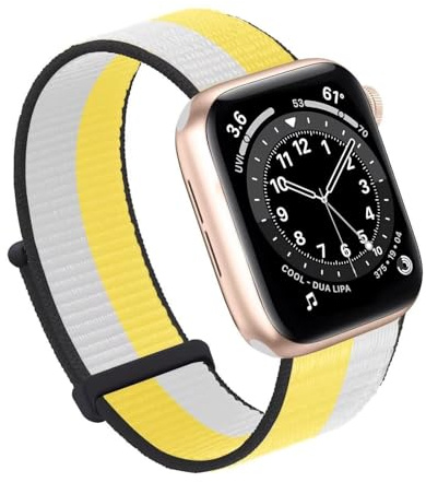 EKSIL För Apple Watch Band 49MM 45MM 44MM 42MM 41MM 40MM 38MM, Dam Herr Sport Nylon Loop Band För IWatch Series Ultra 8 7 6 5 4 3 2 1 SE(Oat,38/40/41mm)