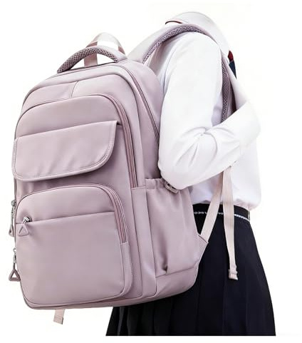 HYC00 Zaino Scuola Media Ragazze Zaini Scuola Superiore Ragazza Zaini Scolastici,Leggero Zainetto Università Donna Casual Daypacks Laptop Backpack College Bag Zaino Multitasche da Viaggio Lavoro,Viola