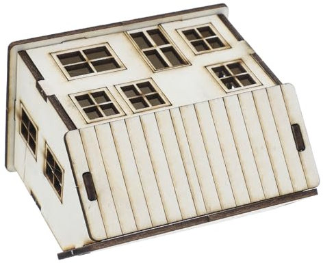 ibasenice Casa En Miniatura Casas Pequeñas Modelo De Cabaña Cabaña De Troncos Accesorios para Pueblo Navideño Figuras De Escena Navideña Pueblo Navideño Cabaña En Miniatura para Casa