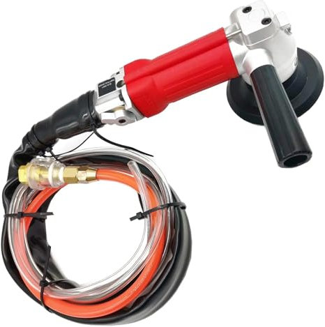 Pulidores de piedra de aire, amoladoras de agua neumáticas de 4 pulgadas, lijadora húmeda accionada por aire con escape trasero, 5500 Rpm for granito, mármol y hormigón Para pulir mármol, granito y pi