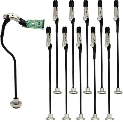 Troisième Main Soudure avec Base Magnétique, 10 Pièces 3ème Main Soudure avec Bras Flexible, Main Soudure Manuelle Assistée, Support de Circuit Imprimé, Troisième Main pour Soudure