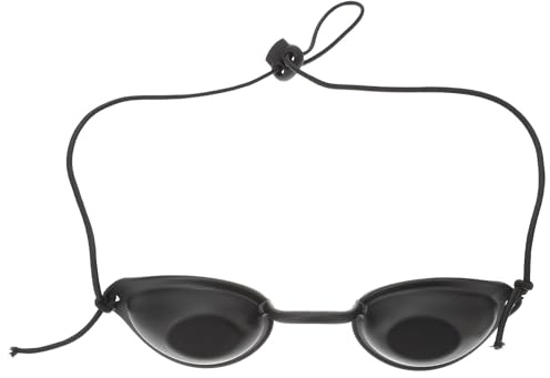 SKISUNO Parche Ocular Protector para Ipl y Luz Azul Gafas de Seguridad para Tratamientos Cosméticos con Protección Completa Material Plástico Negro Para Terapia LED y Fototerapia