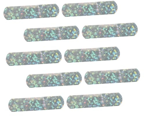 ifundom 10 piezas Apósitos Adhesivos Infantiles con Purpurina Transpirables y Resistentes al Agua Vendajes Protectores para Heridas Pequeñas para Fiestas y Uso Diario