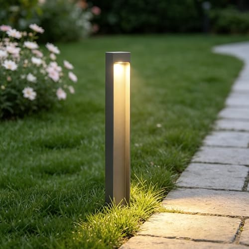 Mai & Mai Garden Lights Outdoor, Bollard Light, Outdoor Garden Lighting | Rayva03,Modern,60cm,IP65 Waterproof 5W LED 3000K Warm White, for Patio, Pathway & Driveway