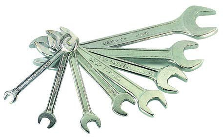 Tec Hit 325509 Jeu de 8 Clés plates 6/22 mm Acier Forgé