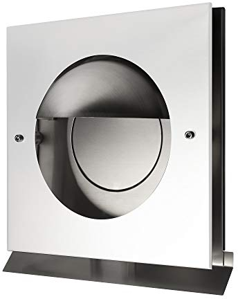 Premium Abluftgitter Überdruckgitter Wetterschutzgitter Küchenabluftgitter Dunstabzugsgitter Ablufthaube Edelstahl Außenwandgitter (125mm, Weiß RAL9010)
