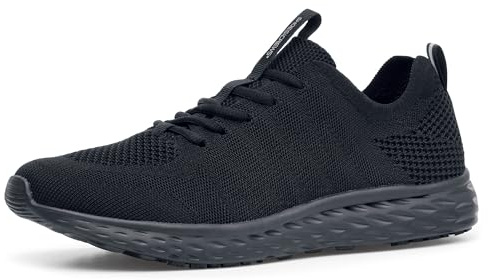 Shoes for Crews Men's Slip-Resistant Work Sneakers – Comfortable, Non-Slip Shoes – Ideal for Food Service, Healthcare & Hospitality - Everlight, Size 11.5 Black