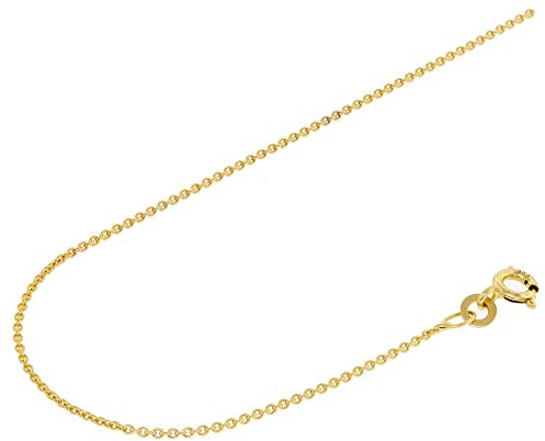 Acalee Halskette 333 Gold / 8 Karat Anker-Kette 1,1 mm eleganter Halsschmuck aus Echtgold für Damen, wunderschöne Geschenkidee, 10-1011-42 42 cm