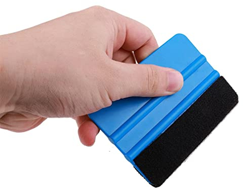 Fashion Hitch ACC0043 Vinyl Wrap Squeegee Applicator Professional Wrapping Sign Decal Plastic Tool Felt Edge, Blue