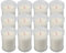 H HANSEL HOME Pack 12 Velones Mediano Blanco Velón Votivo Vela Blanca 9 x 6 cm