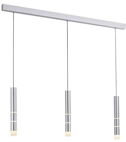 Paul Neuhaus LED-Pendelleuchte - Aluminium - Weiß - Kunststoff - H 120 cm - Memory-Funktion