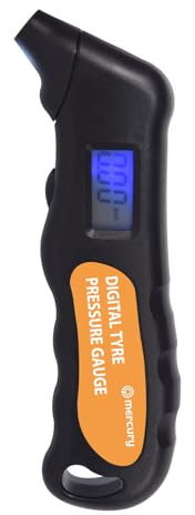 Mercury | Versatile Digital Tire Pressure Gauge for Accurate Readings, Easy Visibility, Durable Construction | Car, motorcycle and Bike tyre pressure gauge
