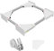 NIUXX Washer Dryer Stacking Kit, Universal Stacking Kit for 46-66 cm Washing Machine and Dryer, Washer Dryers Intermediate Kit with Scale Mark Pipes and Ratchet Strap, Space Saving, White