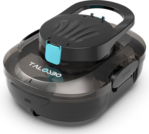 TALOSBO Pleco S1 Robot nettoyeur de piscine sans fil, dure 80 minutes, petit aspirateur de piscine pour piscines hors sol jusqu'à 60 m², léger, stationnement automatique