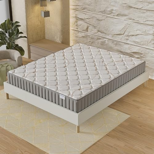 NOVEMBER Matelas Sirius 140 x 190 cm- Épaisseur 22cm- Latex Naturel & Accueil Confort 400g/m2 (Anti-Points de Pression)- Soutien Tonique Ferme & Enveloppant