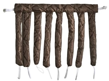 Paresseux sans chaleur poulpe vague douce bâton de friser boucles ruban soie outils coiffure(Brown)