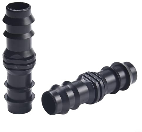 Connettori dritti per tubi, 20 pezzi, raccordi per tubi spinati per irrigazione da giardino, sistema a goccia per tubo dell'acqua (20 mm)