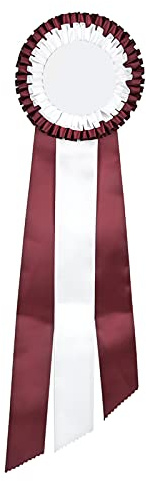Generöst band Rosett märke Pin Vinnare Medalj Klass Trophy Award Premium band Material Lätt Antiwear Färgfast för tävling Vinnare Skolevenemang Vit Gul 52x14x2 2cm 45x12x2 2cm 2 (millet white)