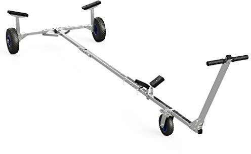 SUPROD Slipwagen Bootswagen Handtrailer faltbar Schlauchbootwagen TR260-L, PU, Ø 260 mm, schwarz/blau