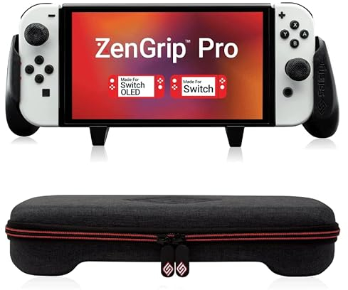 Satisfye Zubehör-Set kompatibel mit Nintendo Switch, schlankes Paket, inklusive Schalthebel und flachem USB-Ladekabel. Bonus: 4 Thumbsticks