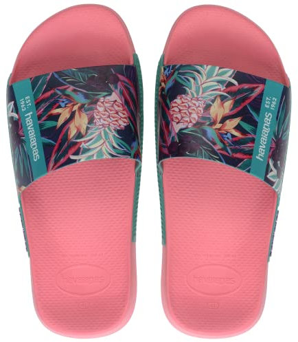 Havaianas Slide Print, Slides Unisex - Adulto, Grigio (Porcellana Rosa), 41/42 EU
