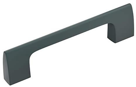 Amerock | Cabinet Pull | Matte Black | 3-3/4 inch (96 mm) Center-to-Center | Riva | 1 Pack | Drawer Pull | Drawer Handle | Cabinet Hardware