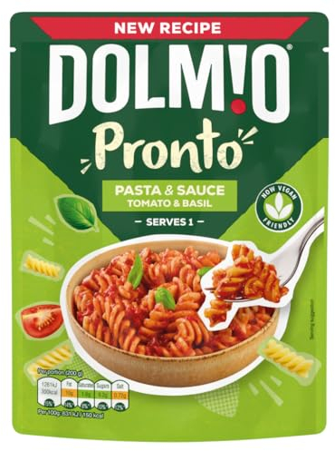 Dolmio Pronto Microwave Fusilli Pasta with Tomato and Basil Sauce 200g