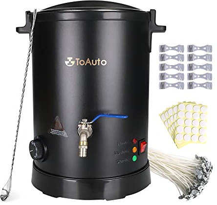 TOAUTO WMF-8L Kerzenherstellung Kit Kommerzieller Elektrischer Wachsschmelzer für Wachs mit Heizkernauslauf und Bodendesign