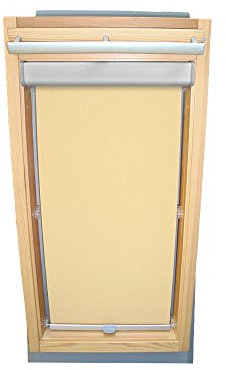 Sichtschutz-Rollo für VELUX Dachfenster für TYP GGL/GPL - 408 oder P08 - Farbe Creme - mit BLENDE und Haltekrallen - KLICK Montage