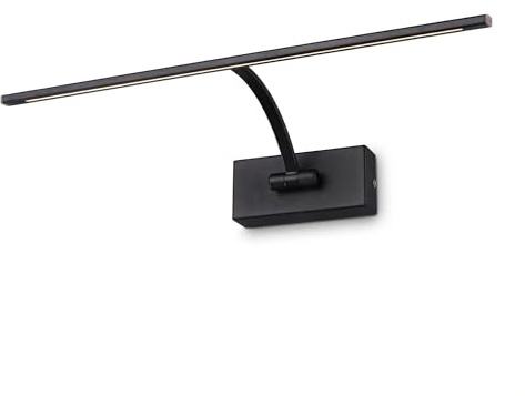 BARCELONA LED Applique da Parete LED 6W per Quadri, Nero Alluminio, 2700K Luce Calda, Lampada da Parete Orientabile 120°, Illuminazione Quadri e Opere d’Arte per Interni IP20