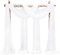 Showgeous 4 Packs Querbehang Cremeweiß 73cmx610cm Tüll Foto Hintergrund Hochzeit Vorhang Deko Weiss Chiffon-Stoff Hochzeitsbogen Gardinen für Laube Hochzeit Torbogen Zeremonie Fotografie Party