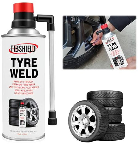 SilverChry Reifendicht 450 ml, Reifenreparaturset, Sofortige Pannenhilfe für Reifenreparaturen, Reifendichtmittel für Auto Fahrrad – Repariert Reifenlöcher Schnell ohne Demontage, Reifen Reparaturset