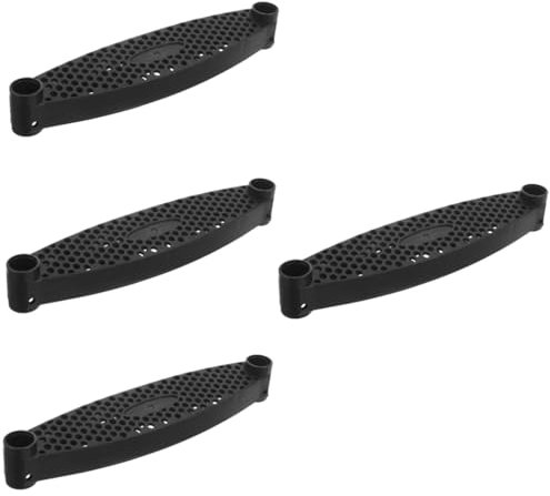 Yardwe 4 Piezas peldaños de Escalera de trampolín Tienda de trampolín Carril Almohadilla Pasos Scooter Polos pasamanos escalones de plastico Paso de reemplazo de Escalera páginas Black