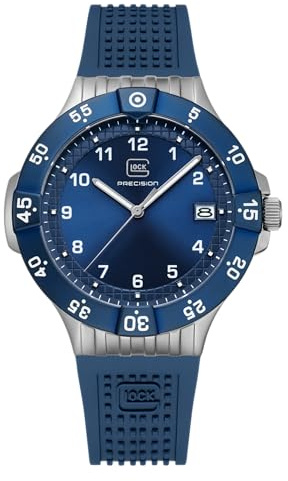 GLOCK Men's Quartz Watch | 43mm case | Wristwatch with Steel case and Date Display | Men's Watch with Swiss Super-LumiNova Pointers and Indices | GW-15
