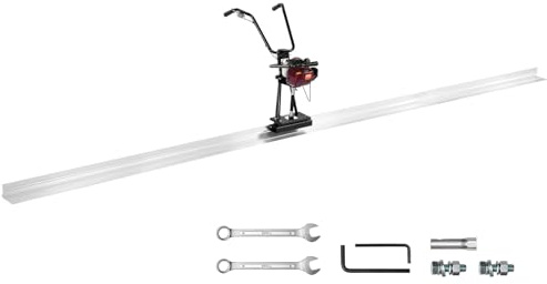 VEVOR Massetto Potenza in Calcestruzzo, Set di Barre Dritte in Alluminio 3360x134x84 mm, Motore Vibrante per Finitura Cemento a 4 Tempi con Maniglie Regolabili, Utensile Calcestruzzo