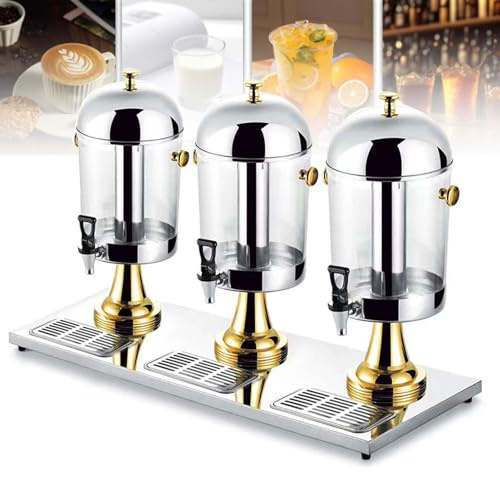 Distributore di succo commerciale, design a tre teste per un servizio efficiente di bevande in buffet e bar