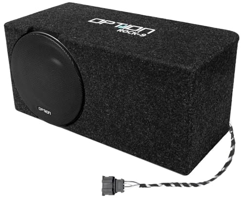 Option Subwoofer Kit kompatibel med Skoda Elroq från 2024 (1. Generation med Canton-ljudsystem fritt fabrik) rock-9 passiv 20 cm basreflexsubwoofer, 200 watt RMS – upp till 8 dB mer basnivå