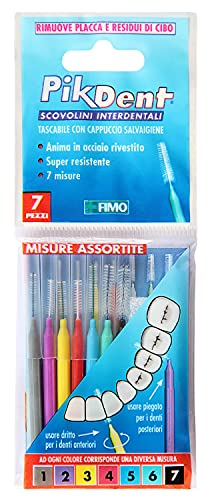 Pikdent Scovolini Interdentali - Prova E Trova La Tua Misura - Scovolini Assortiti - Lo Stuzzicolino, Colori Assortiti, 7 Unità