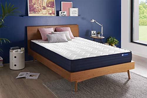Matelas Actiflex Life 200 x 200 cm Ressorts ensachés et mémoire de Forme - Epaisseur : 22 cm - Confort : Très Ferme - 5 Zones de Confort