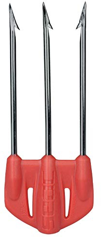 SEAC Killer Special, Fiocina a 3 Punte in Acciaio Brunito Temperato Unisex Adulto, Rosso, Standard