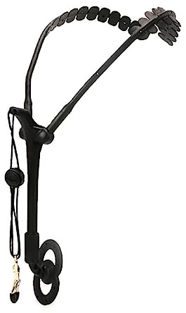 Generic Doppelter Schultergurt Saxophon Nackengurt Verstellbarer Gurt Professioneller Saxophon-Gurt Keine Belastung des Halses ABS + Metall Schwarz