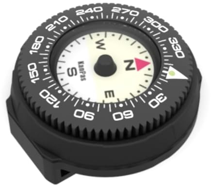 KanPas Mini Button Map Compass with Turnable Bezel for Watchband Every Day Carry