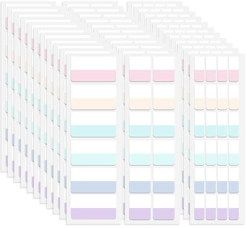 420 Pièce Onglets D'Index, Marque Page Adhesives, Feuilles Notes Autocollantes, Adhésives Marqueurs de Page Inscriptibles, Sticky Tabs pour Convient aux Bureaux Documents Livres Agendas Dossiers
