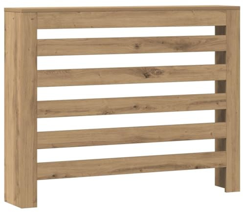 vidaXL Cubierta de radiador Madera Color Roble Artesano 104x20x82 cm, Tapa de radiador, Cubierta Alta del radiador, Tapa de la válvula del radiador